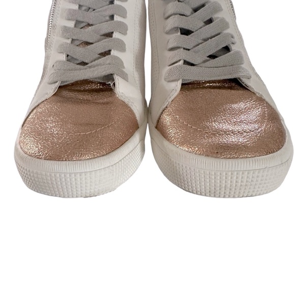 DOLCE VITA ZONYA COPPER AND WHITE LEATHER SNEAKERS SIZE 9 - Picture 8 of 14